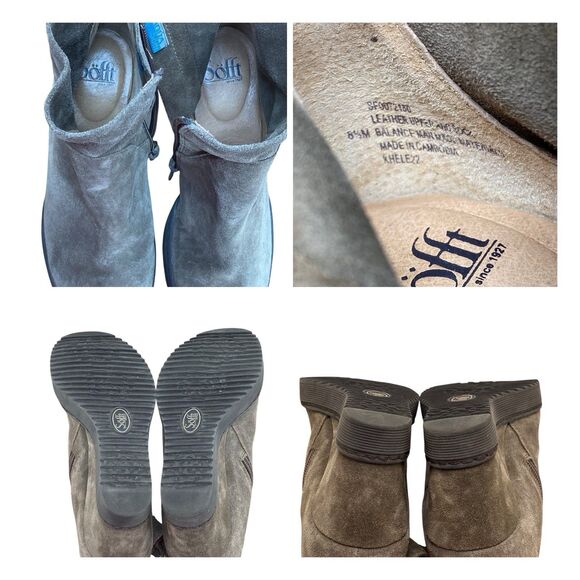 Sofft‎ Shary Women's Size 8.5 M Gray Suede Comfort Wedge Ankle Booties Boots - Picture 8 of 12